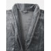 Mens Solid Color Flannel Thick Double Pocket Sashes Home Sleepwear Robes