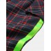 Mens Vintage Plaid Elastic Waist Zipper Fly Jogger Pants With Pocket