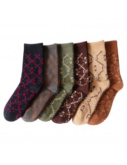 Terry Thickened Winter Socks Women Dotted Yarn Color Japanese Korean Style Warm Socks