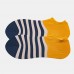 Socks Men’s Tide Socks Stripes Shallow Mouth Cotton Sweat  Absorbent Sports Street Tide Socks Four Seasons